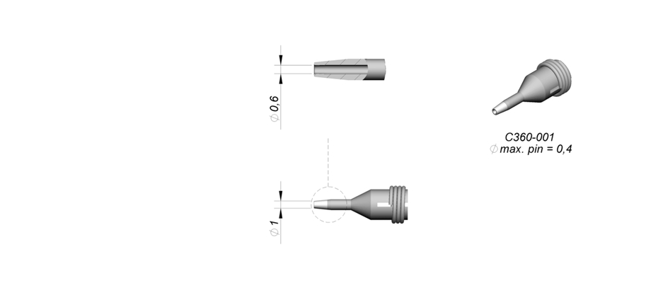 C360001 - Tip for DS360 microdesoldering iron